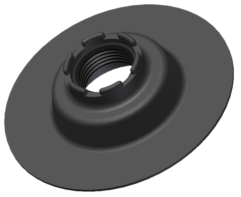 Product - Recessed Flange<br/>Cementable Neoprene